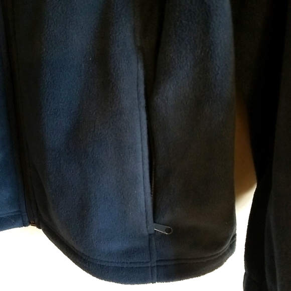 Columbia Fleece Navy Blue Quarter Jacket - Picture 3 of 3